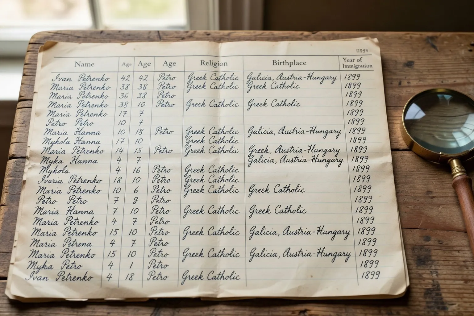 body 1906 census document 1