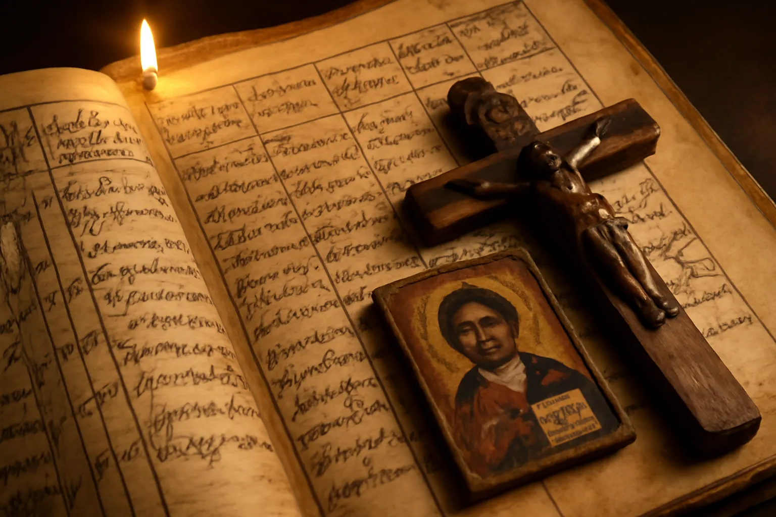 Example of historical Ukrainian church records used for genealogy