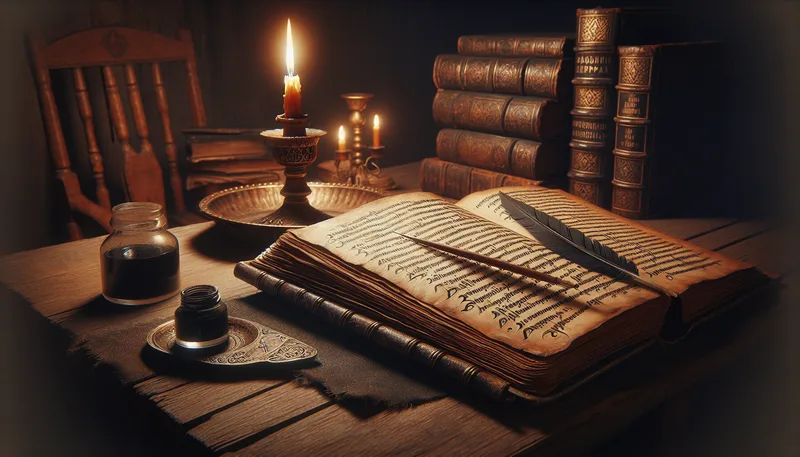 Old Cyrillic church record metrical book open to a page of handwritten entries