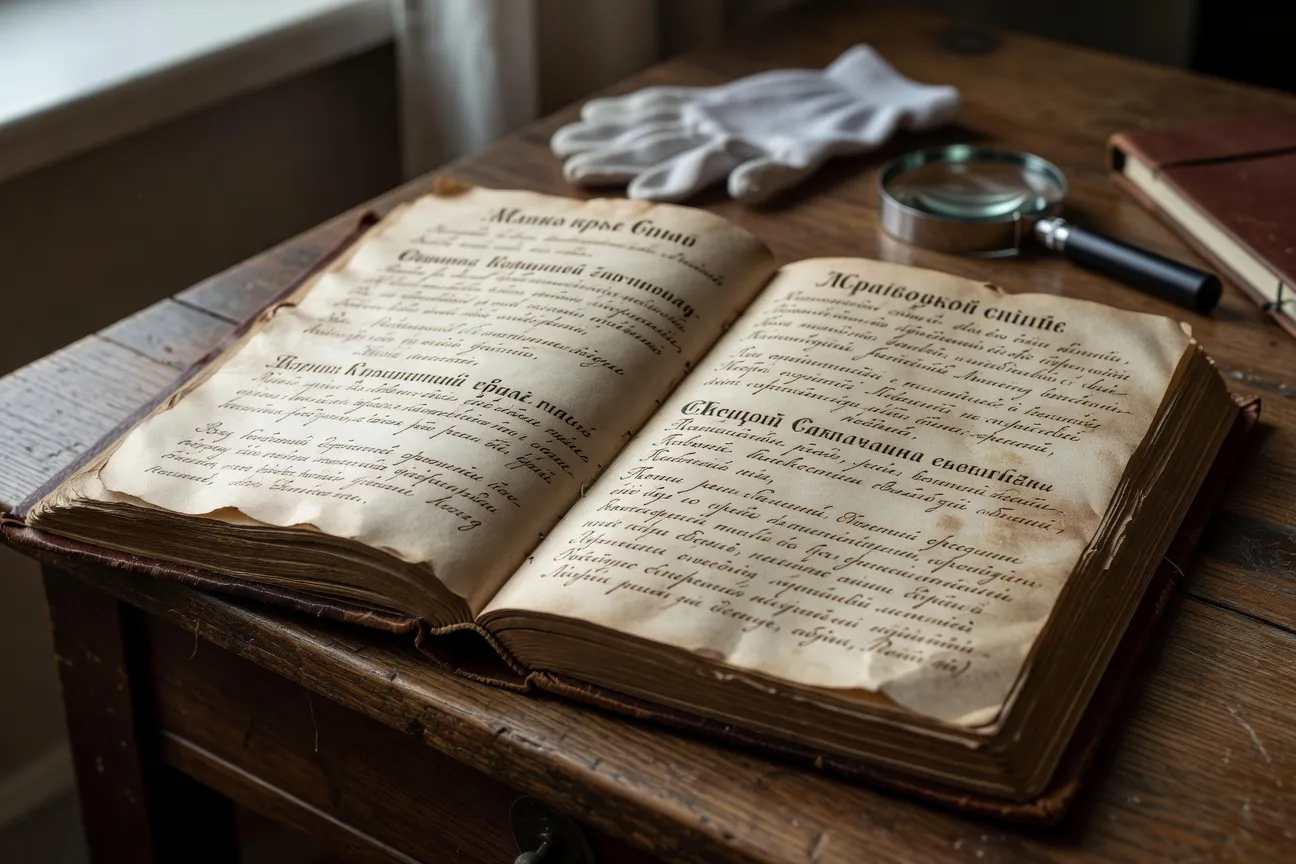 An open Ukrainian Greek Catholic metrical book from the 19th century, showing handwritten baptismal entries in Latin and Church Slavonic